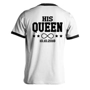 The King His Queen T-Shirt mit Datum infinity Pärchen Geschenk Love Liebe im Set