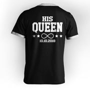 The King His Queen T-Shirt mit Datum infinity Pärchen Geschenk Love Liebe im Set