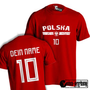Tshirt EM WM Trikot T-Shirt Fußball Fan Name & Nummer Herren Damen viele Länder