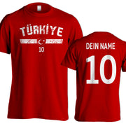 Fußball T-Shirt mit Name & Nummer für Herren Damen  viele Länder Geschenk Trikot