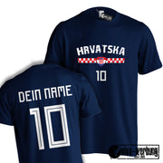 Tshirt EM WM Trikot T-Shirt Fußball Fan Name & Nummer Herren Damen viele Länder