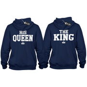 The King His Queen Classic Pulli Hoodie Geschenk für Paare im SET Love Partner