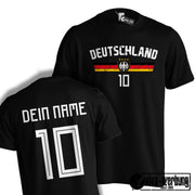 Tshirt EM WM Trikot T-Shirt Fußball Fan Name & Nummer Herren Damen viele Länder