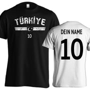 Fußball T-Shirt mit Name & Nummer für Herren Damen  viele Länder Geschenk Trikot