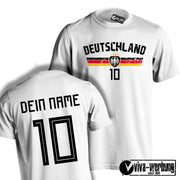 Tshirt EM WM Trikot T-Shirt Fußball Fan Name & Nummer Herren Damen viele Länder