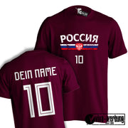 Tshirt EM WM Trikot T-Shirt Fußball Fan Name & Nummer Herren Damen viele Länder