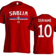 Fußball T-Shirt mit Name & Nummer für Herren Damen  viele Länder Geschenk Trikot
