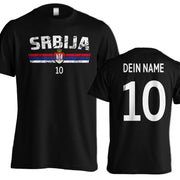 Fußball T-Shirt mit Name & Nummer für Herren Damen  viele Länder Geschenk Trikot