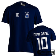 Tshirt EM WM Trikot T-Shirt Fußball Fan Name & Nummer Herren Damen viele Länder