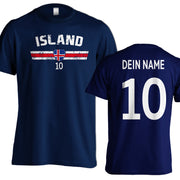 Fußball T-Shirt mit Name & Nummer für Herren Damen  viele Länder Geschenk Trikot