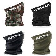Halstuch Schlauchschal mit Wunschtext Maske Nasenschutz Mundschutz Suprafleece