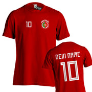 Tshirt EM WM Trikot T-Shirt Fußball Fan Name & Nummer Herren Damen viele Länder