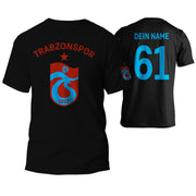 Trabzonspor Fan T-Shirt mit Wunschname & Nummer – Personalisierbares Shirt Bordo