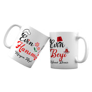 Evin Hanimi & Reisi/Beyi Tasse Kupa bardak im Set 2 Tasse 1 Preis mit Wunschtext