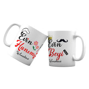 Evin Hanimi & Reisi/Beyi Tasse Kupa bardak im Set 2 Tasse 1 Preis mit Wunschtext