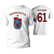 Trabzonspor Fan T-Shirt mit Wunschname & Nummer – Personalisierbares Shirt Bordo
