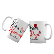 Evin Hanimi & Reisi/Beyi Tasse Kupa bardak im Set 2 Tasse 1 Preis mit Wunschtext