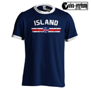 Island T-Shirt Herren Damen – Iceland Fußball Shirt mit Name und Nummer Geschenk