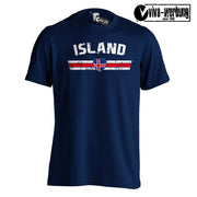 Island T-Shirt Herren Damen – Iceland Fußball Shirt mit Name und Nummer Geschenk