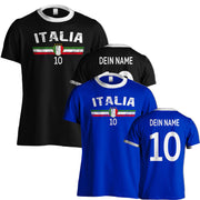 Italia t-Shirt Italien Tshirt Fußball Wunschname & Zahl Trikot Squadra Azzurra