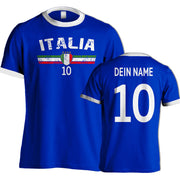 Italia t-Shirt Italien Tshirt Fußball Wunschname & Zahl Trikot Squadra Azzurra