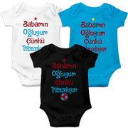 Trabzonspor Trabzon Baby Body Bebek Tulum Babamın Oğluyum Çünkü Trabzonluyum
