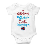 Trabzonspor Trabzon Baby Body Bebek Tulum Babamın Oğluyum Çünkü Trabzonluyum