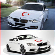 Türkei Autoaufkleber Halbmond Stern Ayyildiz Autoaufkleber Motorhaube 70x50cm