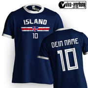 Türkiye Polska Russland Island T-Shirt mit Name Nummer für Herren Damen Geschenk