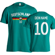 Deutschland T-Shirt Fußball Fan Trikot T-Shirt mit Name Nummer für Herren Damen