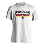 Deutschland T-Shirt Fußball Fan Trikot T-Shirt mit Name Nummer für Herren Damen