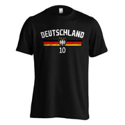 Deutschland T-Shirt Fußball Fan Trikot T-Shirt mit Name Nummer für Herren Damen