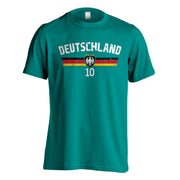 Deutschland T-Shirt Fußball Fan Trikot T-Shirt mit Name Nummer für Herren Damen