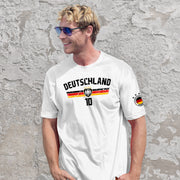 Deutschland T-Shirt Fußball Fan Trikot T-Shirt mit Name Nummer für Herren Damen
