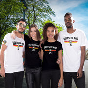 Deutschland T-Shirt Fußball Fan Trikot T-Shirt mit Name Nummer für Herren Damen