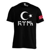 Göktürk Türk T-Shirt mit Ayyildiz Flagge Bozkurt Trabzon Besiktas Türkei Türkiye
