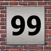 Hausnummernschild Hausnummer Straßenname in Edelstahl Design mit Befestigung