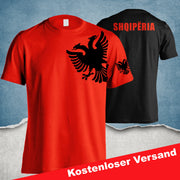 Albania T-Shirt für Herren Damen mit Name Numme Geburtstag Geschenk Adler Flagge