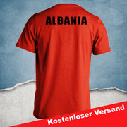 Albania T-Shirt für Herren Damen mit Name Numme Geburtstag Geschenk Adler Flagge