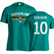 Deutschland T-Shirt Fußball Fan Trikot T-Shirt mit Name Nummer für Herren Damen