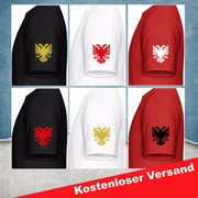 Albania T-Shirt für Herren Damen mit Name Numme Geburtstag Geschenk Adler Flagge