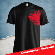 Albania T-Shirt für Herren Damen mit Name Numme Geburtstag Geschenk Adler Flagge