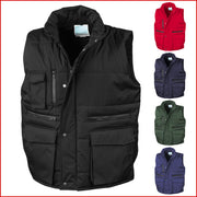 Weste Security Arbeitsweste Jacke Result Winterweste Bodywarmer mit Wunschtext