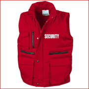 Weste Security Arbeitsweste Jacke Result Winterweste Bodywarmer mit Wunschtext