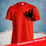 Albania T-Shirt für Herren Damen mit Name Numme Geburtstag Geschenk Adler Flagge