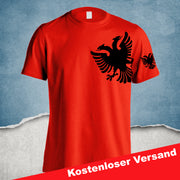 Albania T-Shirt für Herren Damen mit Name Numme Geburtstag Geschenk Adler Flagge