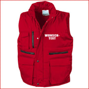 Weste Security Arbeitsweste Jacke Result Winterweste Bodywarmer mit Wunschtext