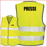 Warnweste Gelb Sicherheitsweste Weste Security Ordner Crew Junggesellenabschied