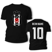 Besiktas T-Shirt Herren Damen Shirt mit Name Carsi bjk Fahne Geschenk Geburtstag