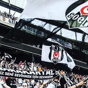 Wandtattoo mit Besiktas Fahne Flagge Wappen kara kartal Ayyildiz 60x95 cm Geschenk für Herren Damen Kinder Männer Kinderzimmer Aufkleber BJK